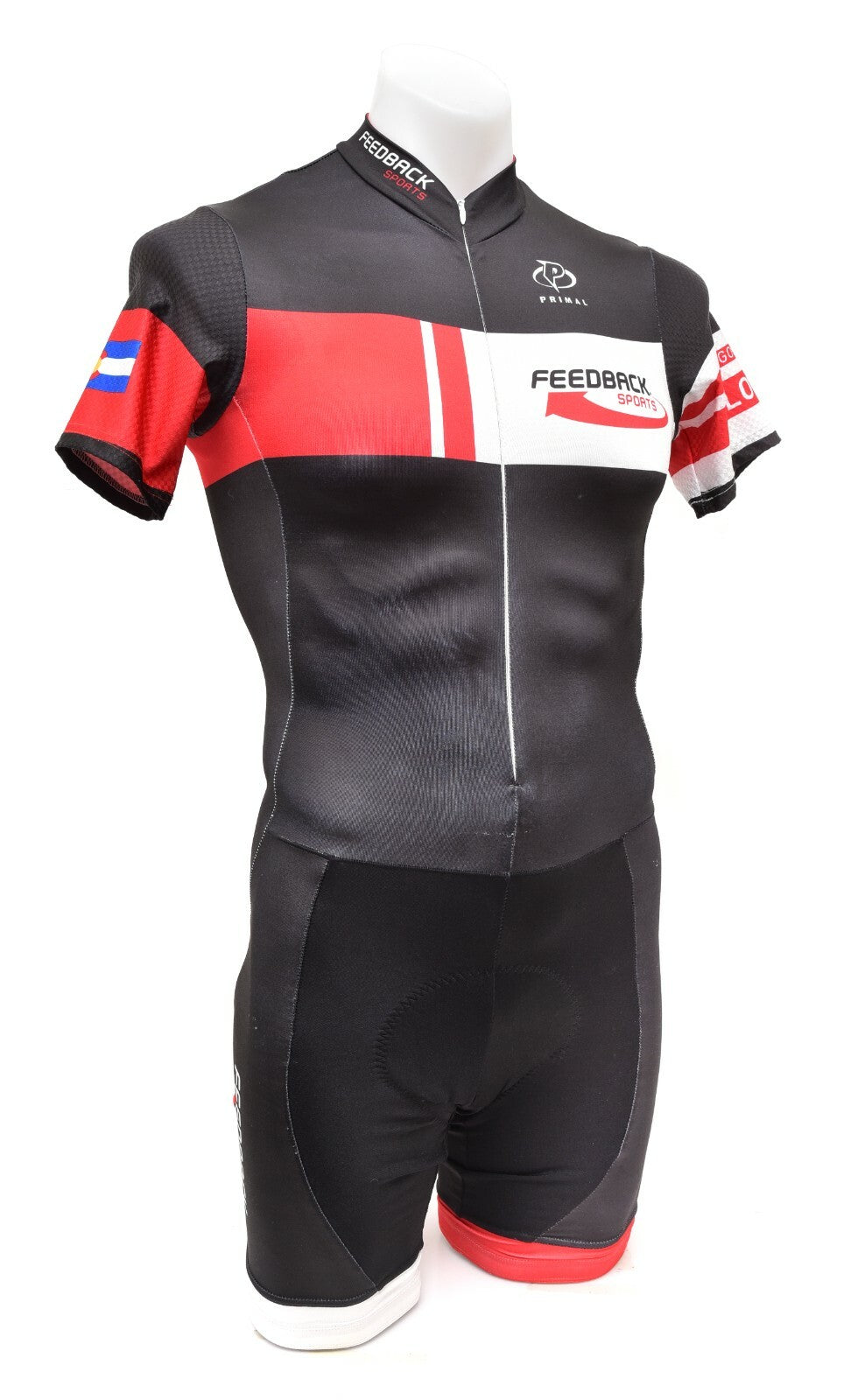 Primal Feedback Sports APX Short Sl Speed Skinsuit 2.0 Men SMALL Black Road Bike
