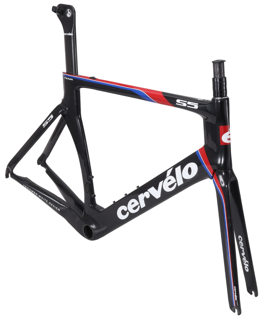 Cervelo S5 Team Carbon Aero Road Bike Frameset 56cm BLACK 700c Rim QR Race 2012