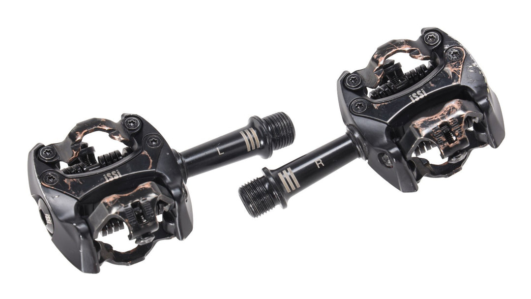 iSSi Flash II +12mm Gravel Bike SPD Pedals CrMo Spindle Sealed Bearings BLACKOUT