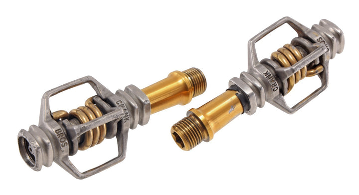 crankbrothers Eggbeater 4Ti Clipless Mountain Bike Pedals GOLD Gravel MTB 2 Bolt