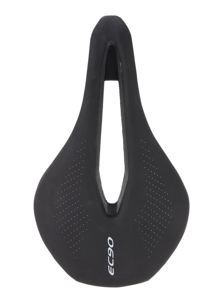 EC90 Short Nose Road Bike Saddle 145mm 7 x 7mm CrMo Rail BLACK MTB Gravel Power