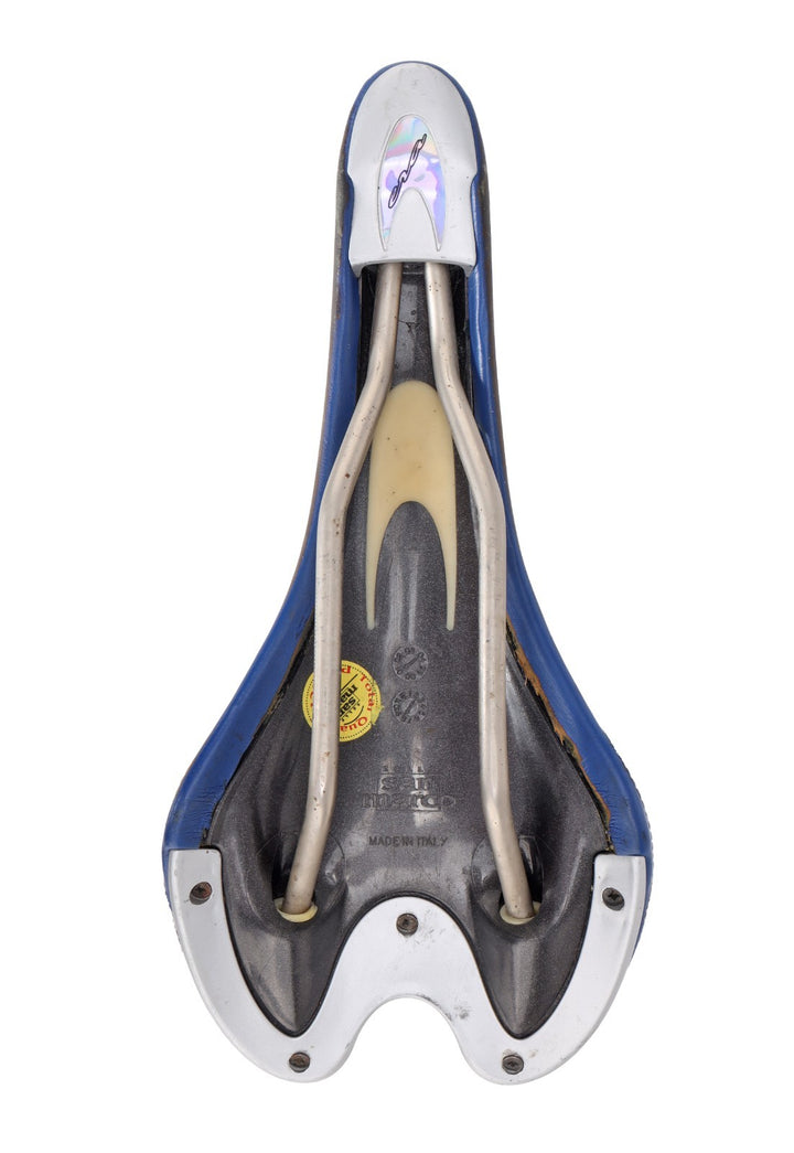 Selle San Marco Aspide Road Bike Saddle USPS Pro Team 130mm 7x 7mm BLUE CrMo
