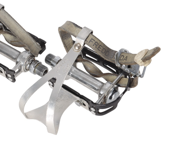 Campagnolo 1037/a Record Strada Superleggeri Road Bike Pedals 9/16" w/ Toe Clips
