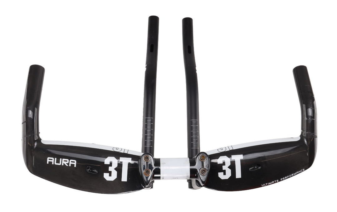 3T Aura Pro Triathlon Bike Carbon Aerobar w/ Extensions 31.8 x 420mm TT Race