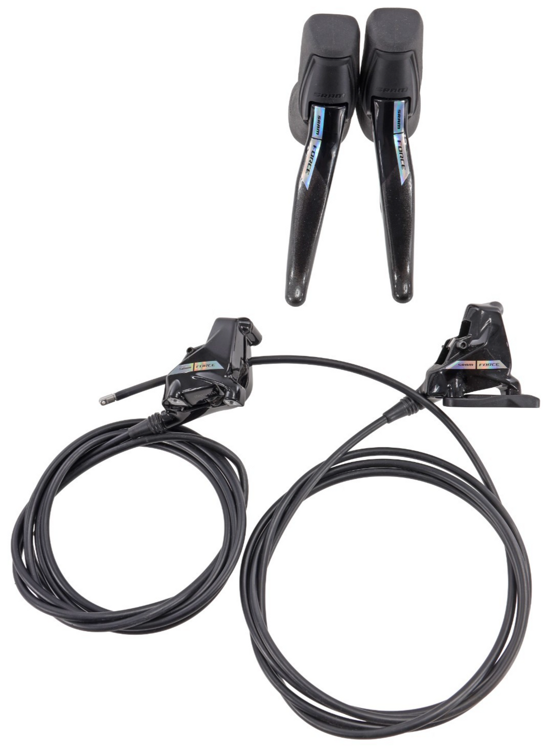 SRAM Force eTap AXS D2 HRD 2x 12 Spd Hydraulic Flat Mount Shift Brake Set Gravel