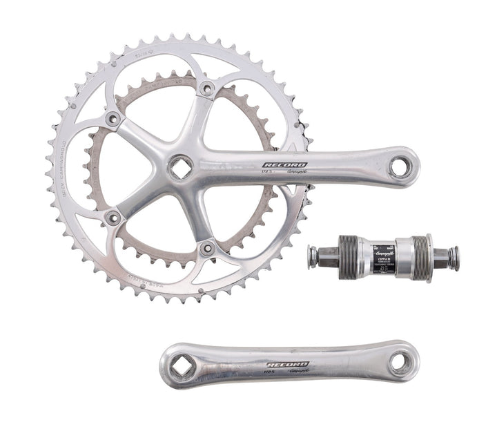 Campagnolo Record 2x10s Road Bike Crankset 172.5mm 53/39T Square Taper w/ BB ITA