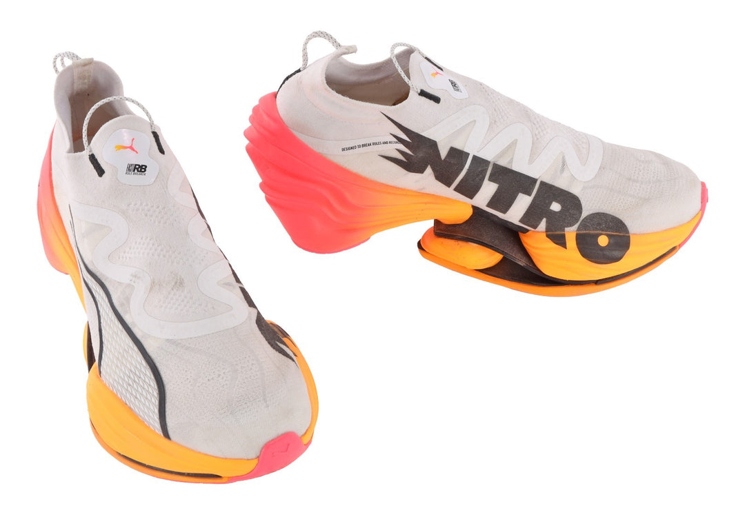 PUMA Fast-RB Nitro Elite Road Running Shoes US Men 9 Carbon White/Sun Training