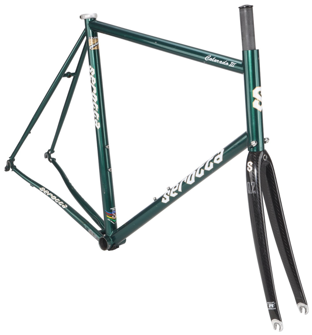 Serotta Colorado III Steel Road Bike Frameset 59cm Carbon GREEN 700c USA Made