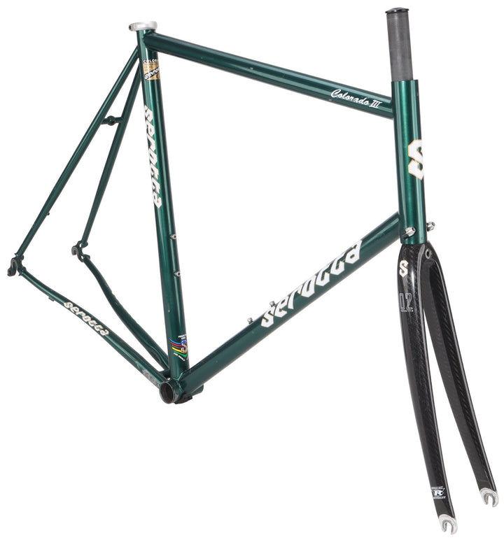 Serotta Colorado III Steel Road Bike Frameset 59cm Carbon GREEN 700c USA Made