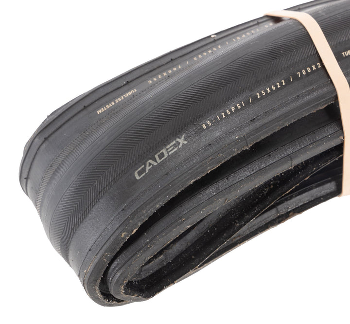 CADEX Classics Tubeless Ready Road Bike Tire 700 x 25c BLACK Triathlon Race TT
