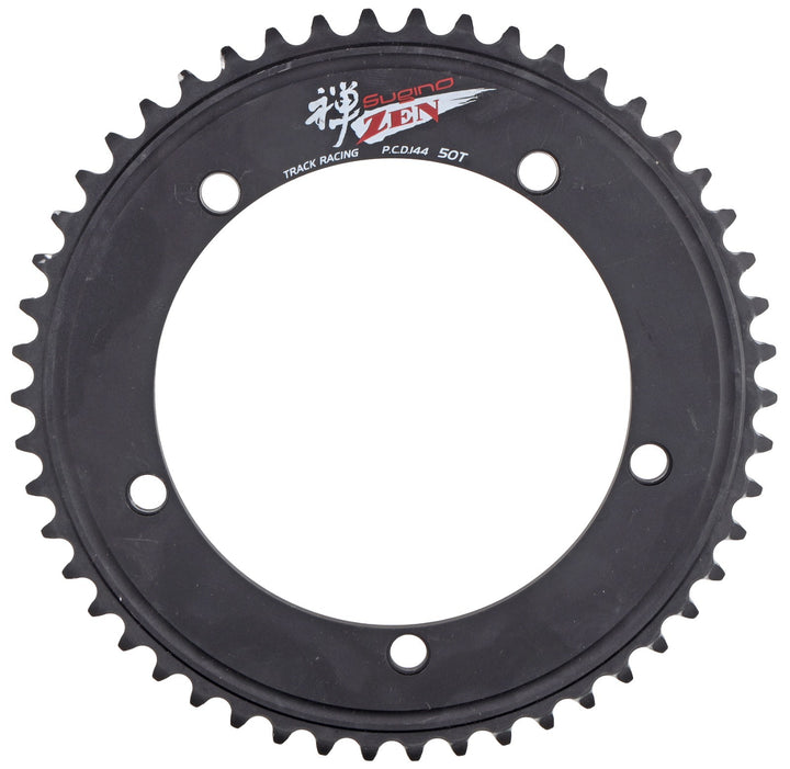 Sugino Zen Track Bike Racing Chainring 144BCD 5-Bolt 47T - 56T BLACK Fixed Gear