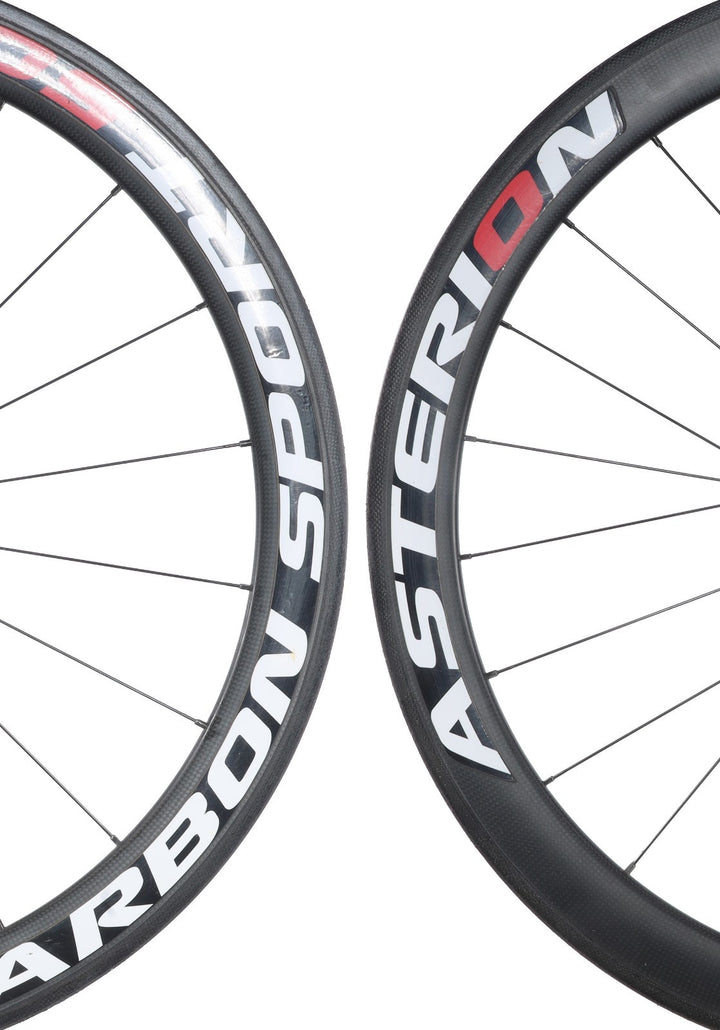 Asterion Carbon Sport 50T Tubular Road Wheelset Shimano 11 Spd 700c Rim Brake QR
