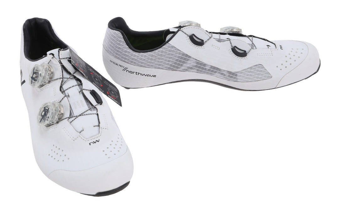 Northwave Extreme Pro 3 Carbon Road Bike Shoes EU 44 US Men 11 WHITE Race Gravel