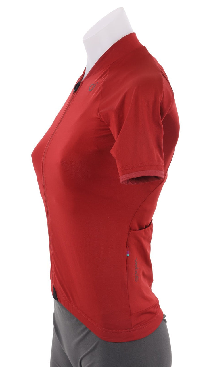 Velocio Signature Short Sleeve Cycling Jersey Women XS RED Road Gravel Race Fit