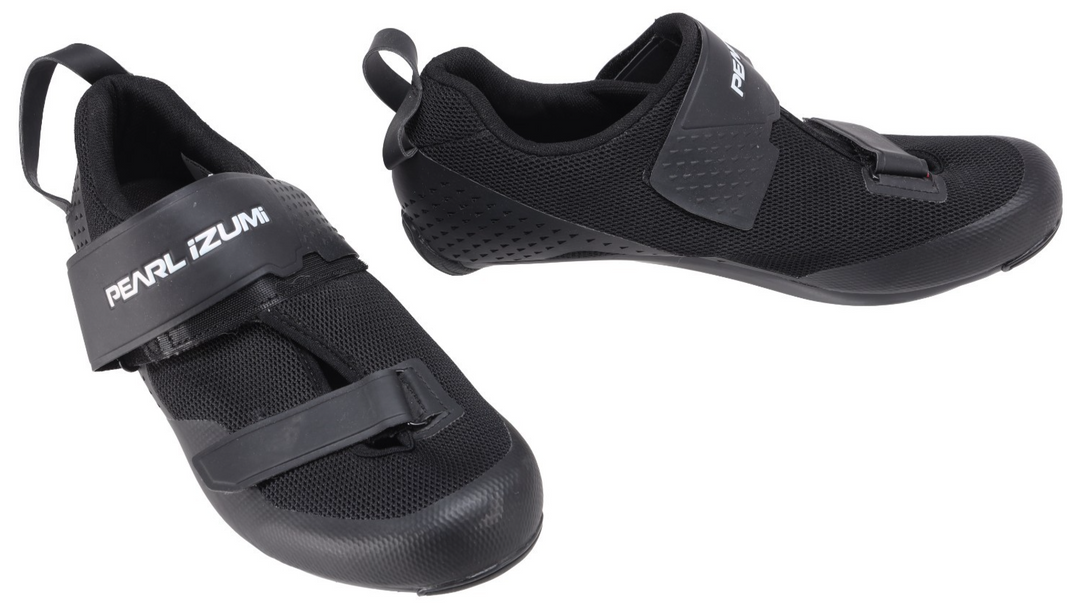 Pearl Izumi Tri Fly 7 Road Bike Shoes EU 45 US Men 10.5 BLACK 3 Bolt Triathlon