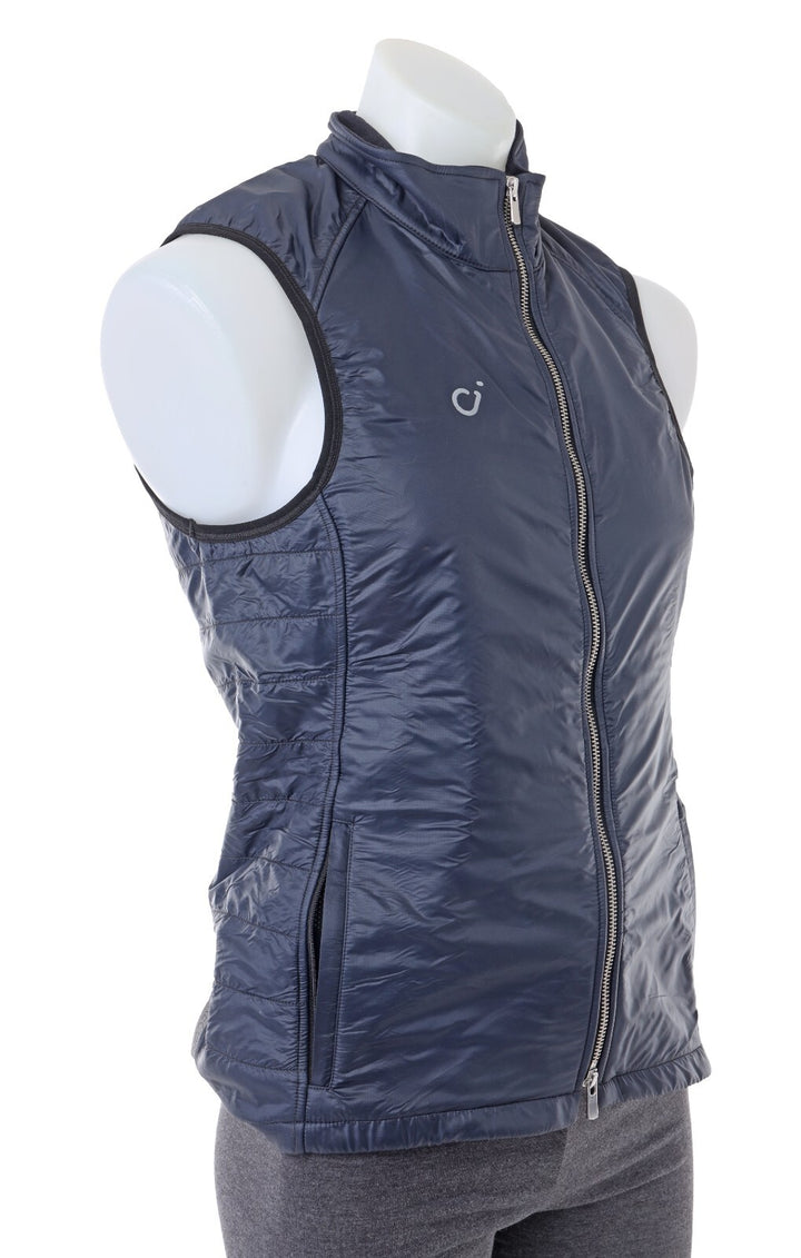 Velocio Recon Quilted Vest Men MEDIUM Navy Merino Gilet Cycling Road Bike Gravel