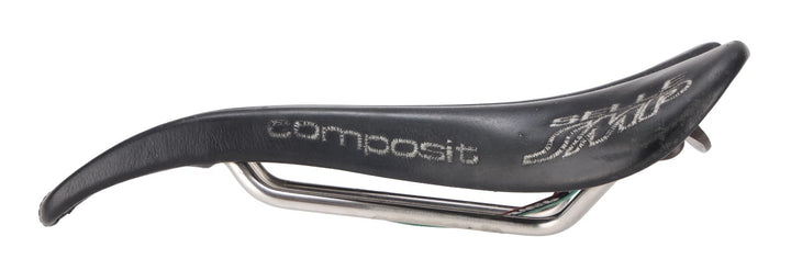 Selle SMP Composit Road Bike Saddle 129mm BLACK 7 x 7mm Inox Steel Cutaway Italy