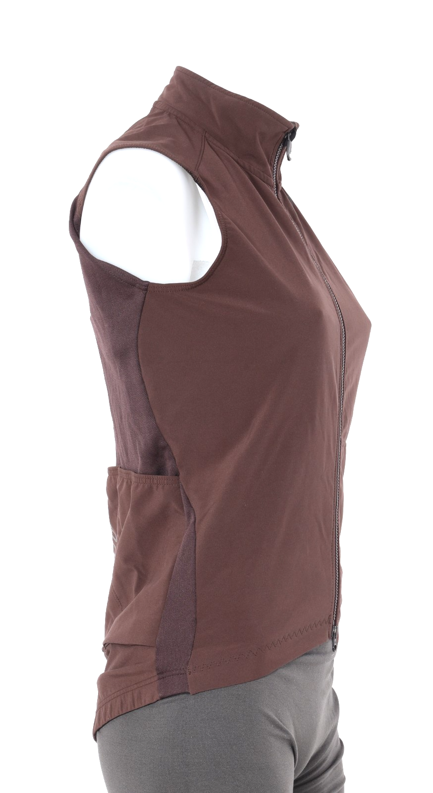 Velocio Signature Softshell Cycling Vest Women SMALL Brown Road Bike Gravel