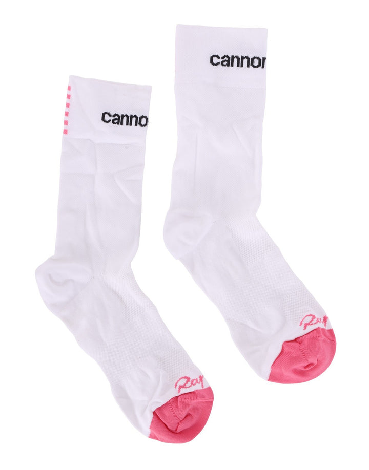 Rapha Cannondale Pro Team Socks XS White Pink Lightweight Road Bike Cycling