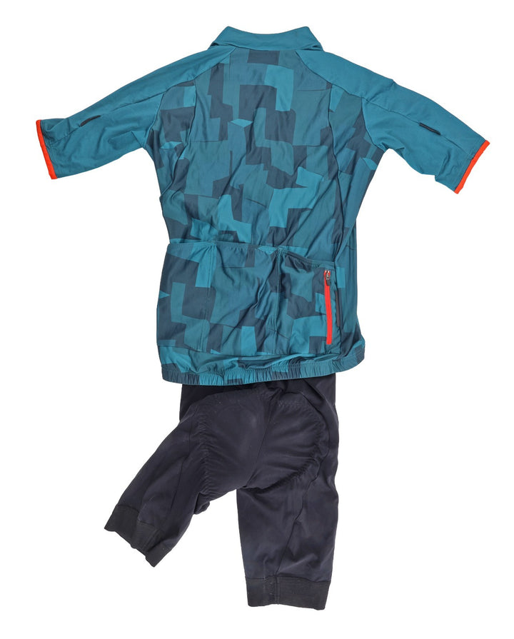 Velocio ES Short Sleeve Cycling Kit SMALL Blue w/ Fingerless Gloves Road Bike