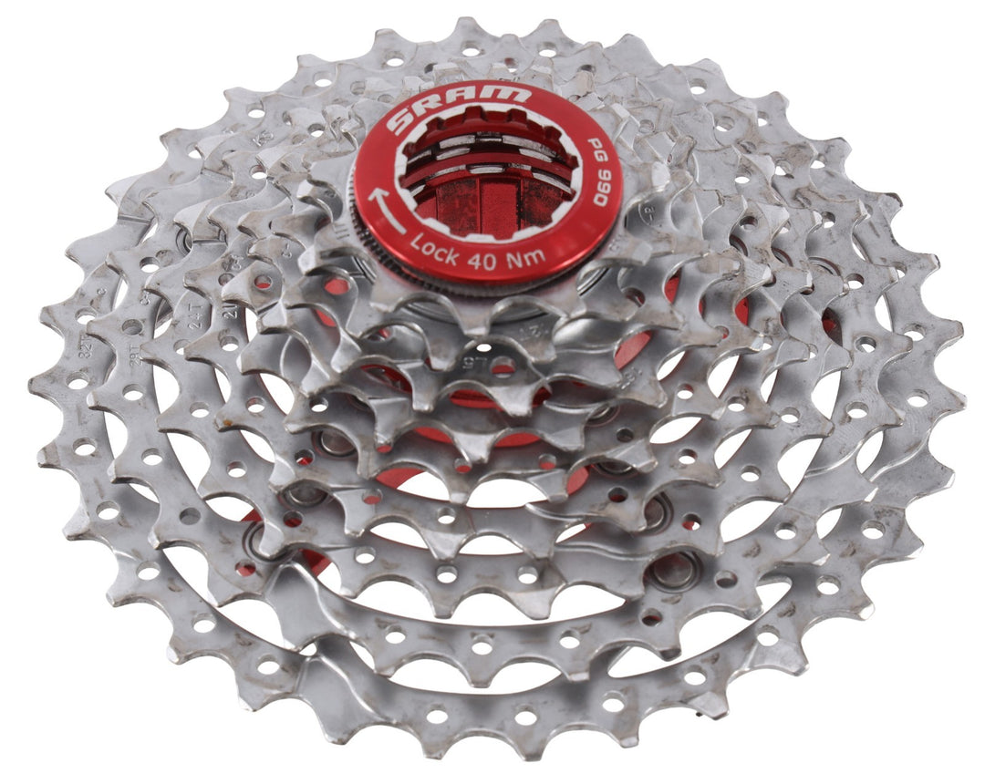 SRAM PG 990 Road Mountain Bike Cassette 11-32T 9 Speed XC Gravel Race Red MTB