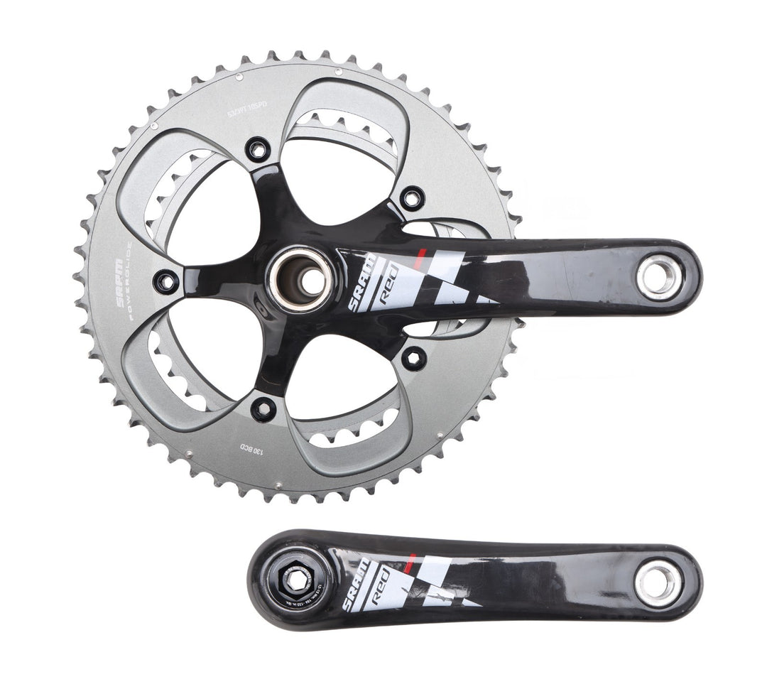 SRAM Red GXP 2 x 10 Speed Carbon Road Bike Crankset 165mm 53/39T PowerGlide