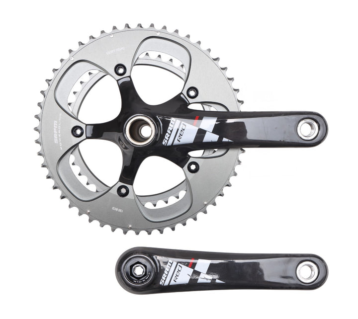 SRAM Red GXP 2 x 10 Speed Carbon Road Bike Crankset 165mm 53/39T PowerGlide