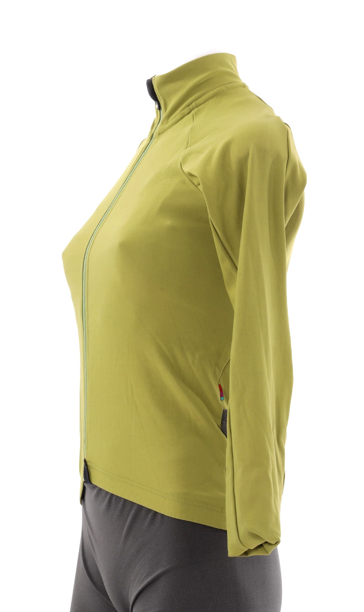 Velocio Thermal Long Sleeve Cycling Jersey Women XS Green Winter Cycling Gravel