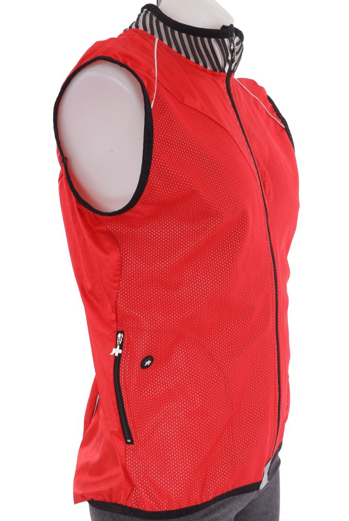 Assos Element Zero Vest Men X-LARGE Red Road Bike Cycling Fall Mountain