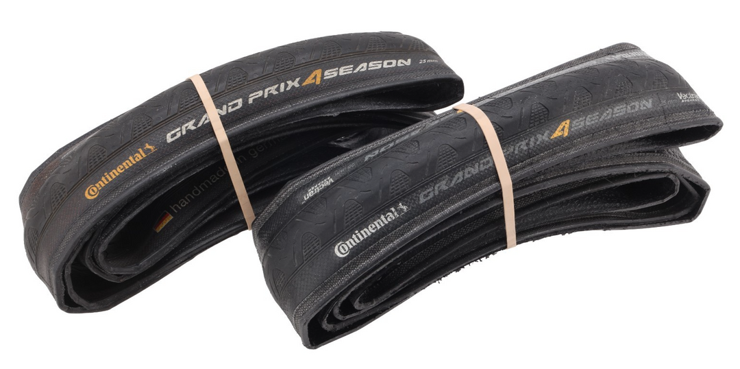 Continental Grand Prix 4 Season Clincher Road Bike Tires 700x 25c 1 PAIR w Tubes