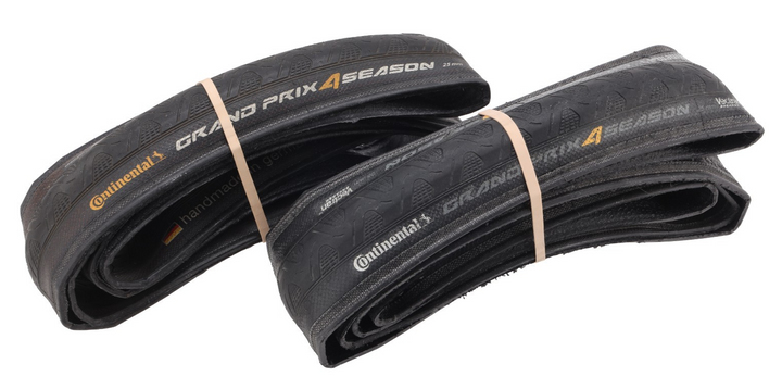Continental Grand Prix 4 Season Clincher Road Bike Tires 700x 25c 1 PAIR w Tubes