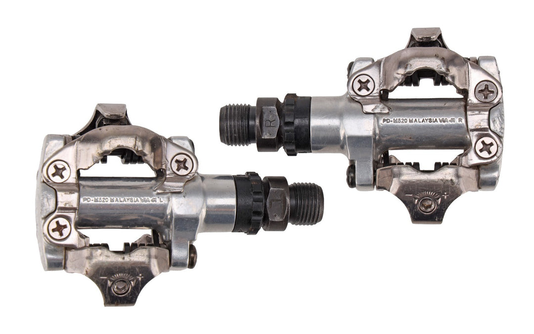 Shimano Deore PD-M520 SPD Clipless Mountain Bike Pedals 2 Bolt 9/16" w/ Cleats
