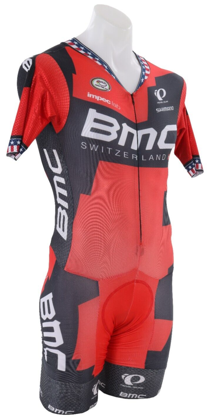 Pearl Izumi BMC Pro Cycling Team Short Slv Mach 5 Speedsuit Men LARGE USA Champ