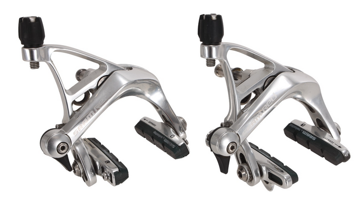 SRAM Red Road Bike Rim Brake Caliper Set SILVER Front + Rear Center Mount