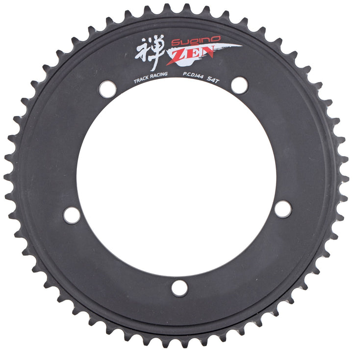 Sugino Zen Track Bike Racing Chainring 144BCD 5-Bolt 47T - 56T BLACK Fixed Gear