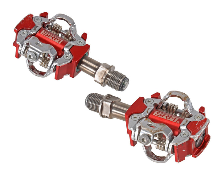 SRM X-Power Dual Sided SPD Clipless Power Meter Mountain Bike Pedals RED XC MTB