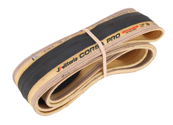 Vittoria Corsa PRO Graphene TLR Road Bike Tire 700 x 26c Tanwall Cotton-Tech