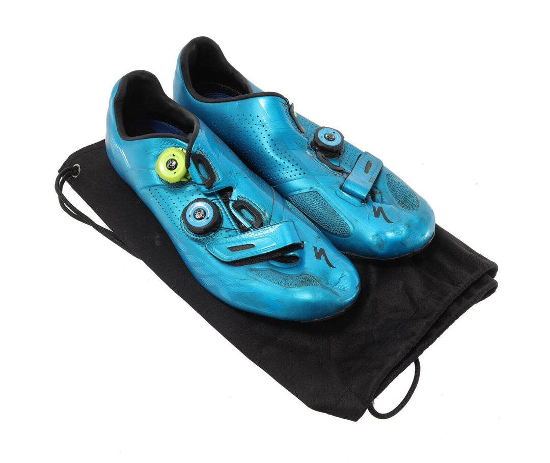 Specialized S-Works Carbon Road Bike Shoes EU 44 US Men 10.6 BLUE 3 Bolt BOA