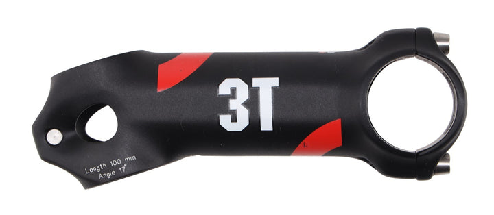 3T ARX II TEAM Alloy Road Bike Stem 31.8 x 100mm BLACK 17º 1 1/8" Ti Bolts 17/73