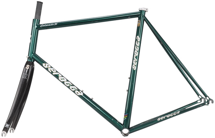Serotta Colorado III Steel Road Bike Frameset 59cm Carbon GREEN 700c USA Made