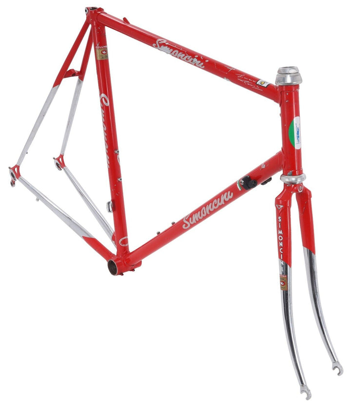 Simoncini Steel Road Bike Frameset 56cm RED 700c Columbus SLX Campagnolo Vintage