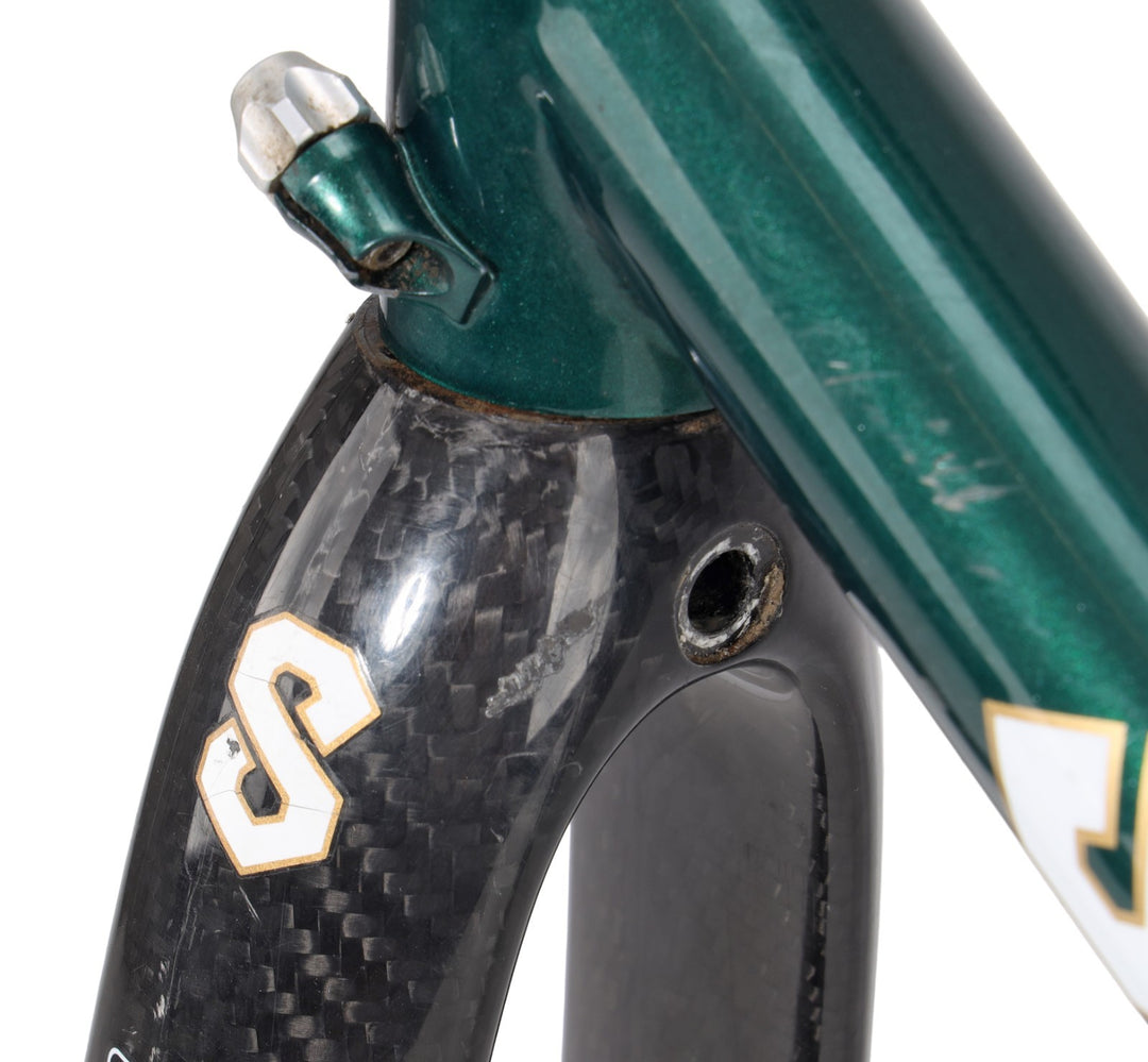 Serotta Colorado III Steel Road Bike Frameset 59cm Carbon GREEN 700c USA Made