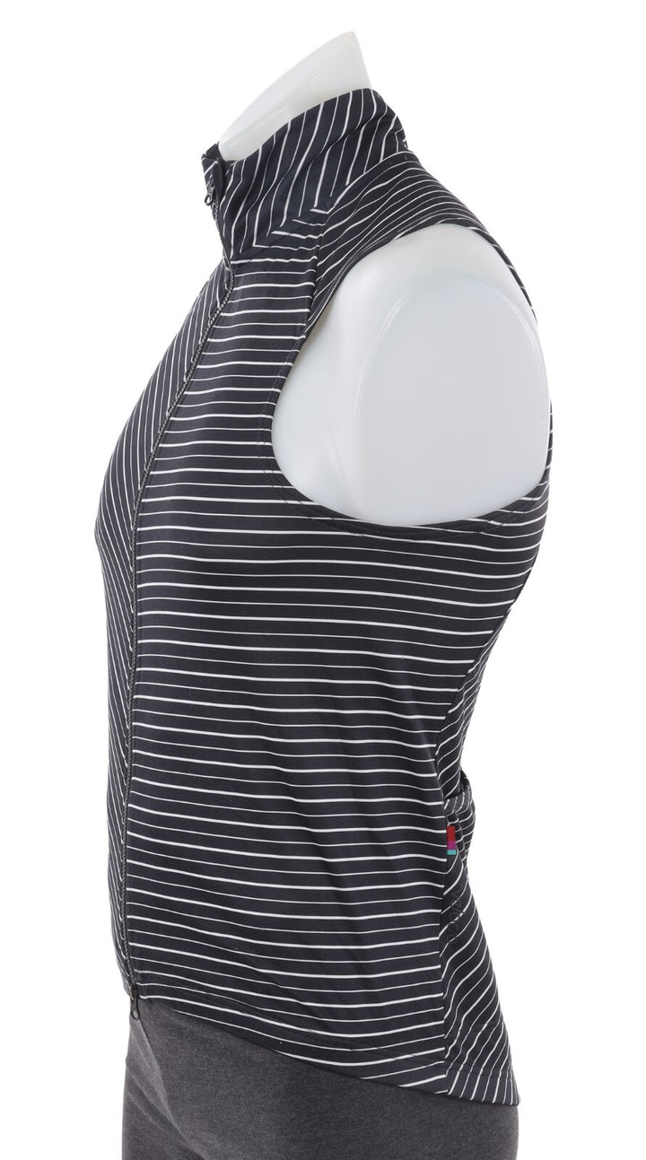 Velocio Wind Vest Men MEDIUM Black White Cycling Road Bike Gravel Race Mountain