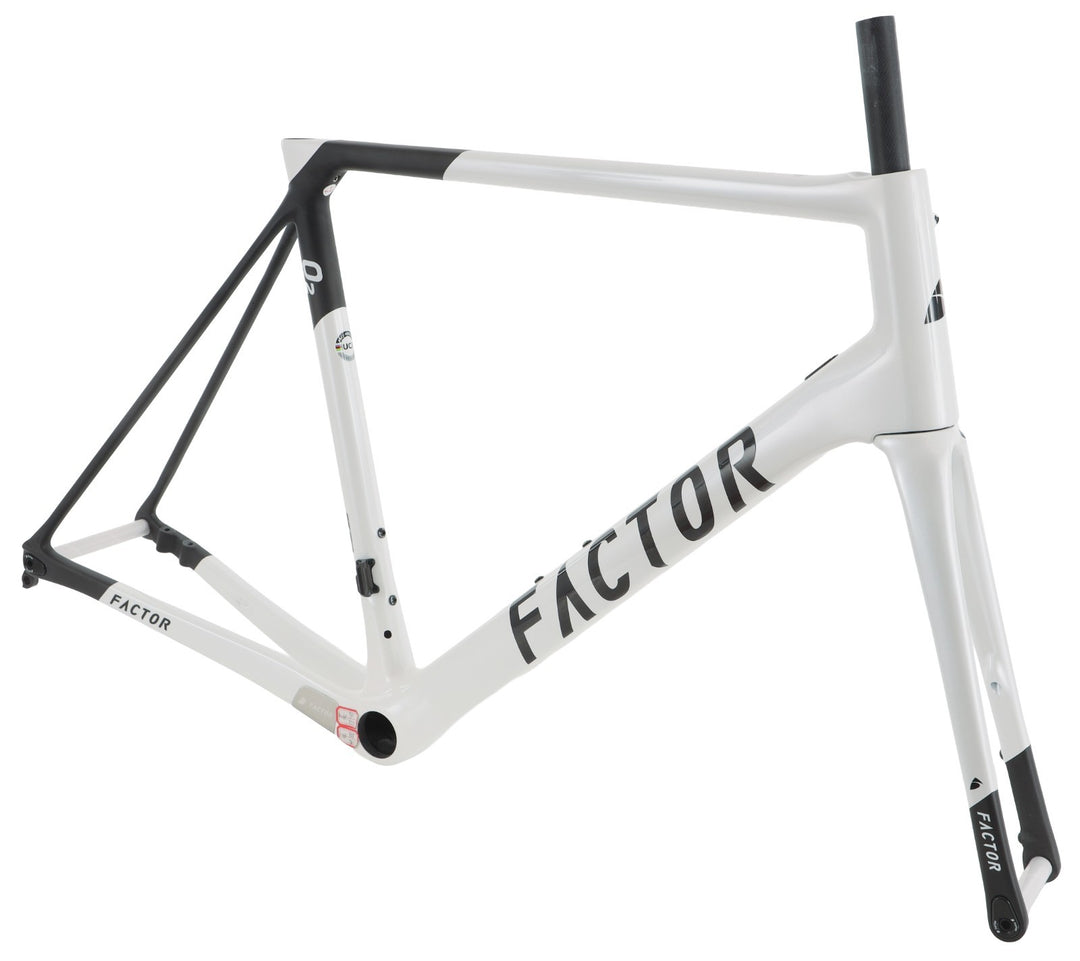 Factor O2 Disc Carbon Road Bike Frameset 58cm Pearl White Race Cycling CX 2020