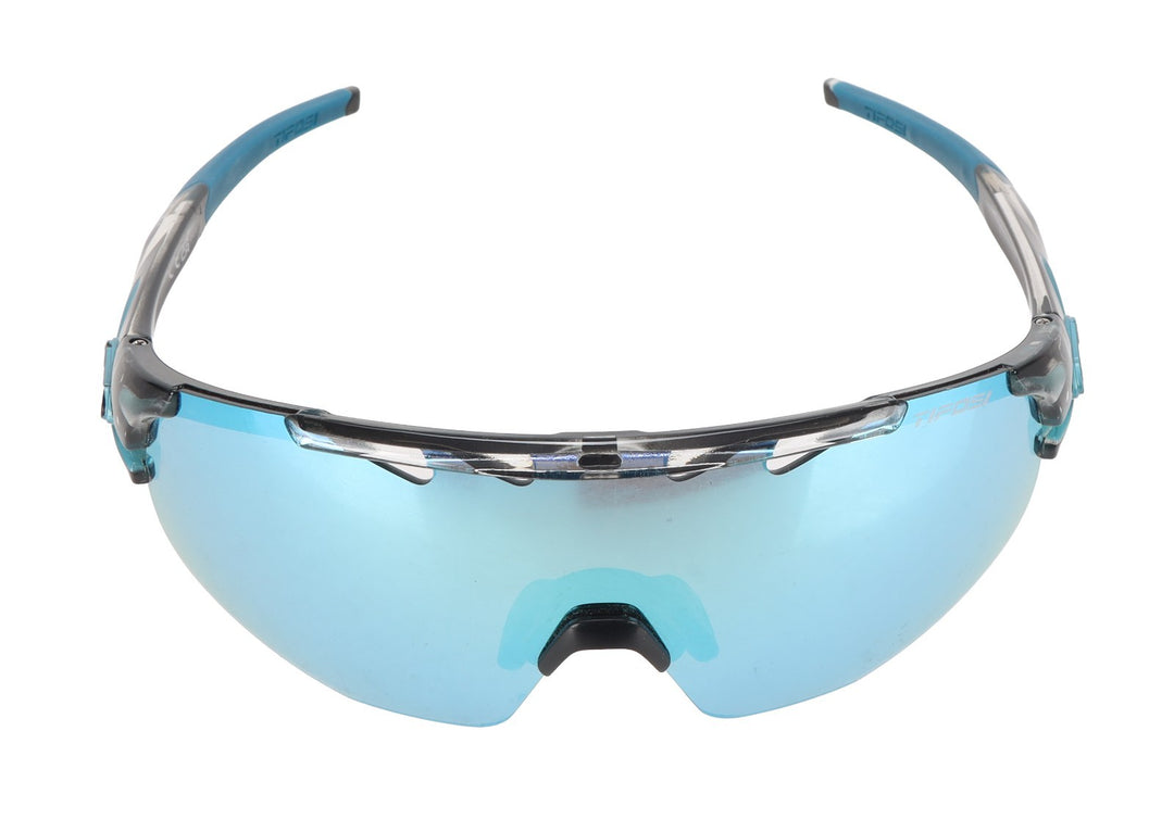 Tifosi Sledge Lite Road Bike Sunglasses Crystal Smoke w/3 Lenses Clarion Blue
