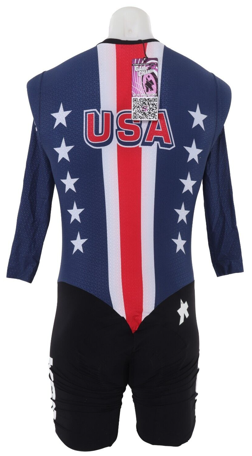 Assos Team USA Cycling Long Sleeve Skinsuit Men LARGE Time Trial Track Race TT