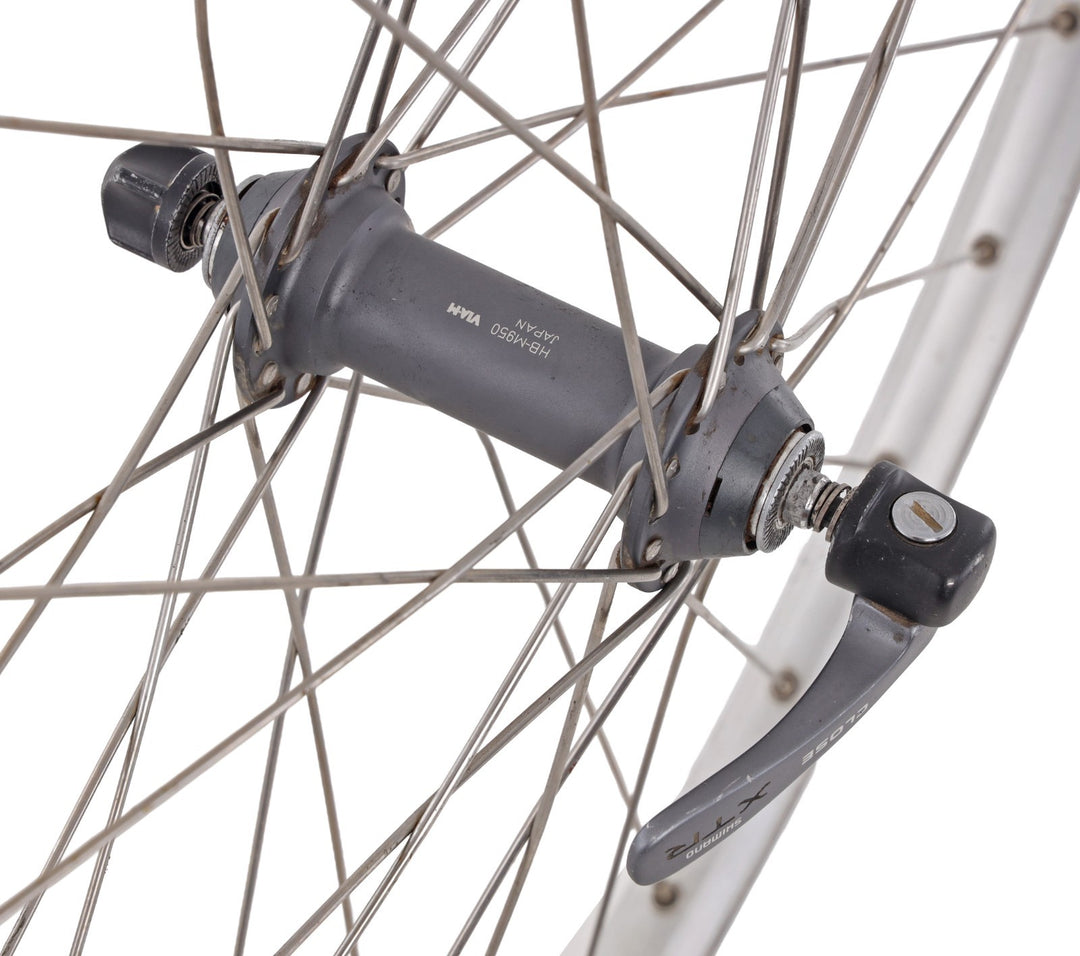 Mavic X517 26" XTR Alloy 8/9s Clincher Mtn Bike Wheelset Titanium Shimano Rim QR