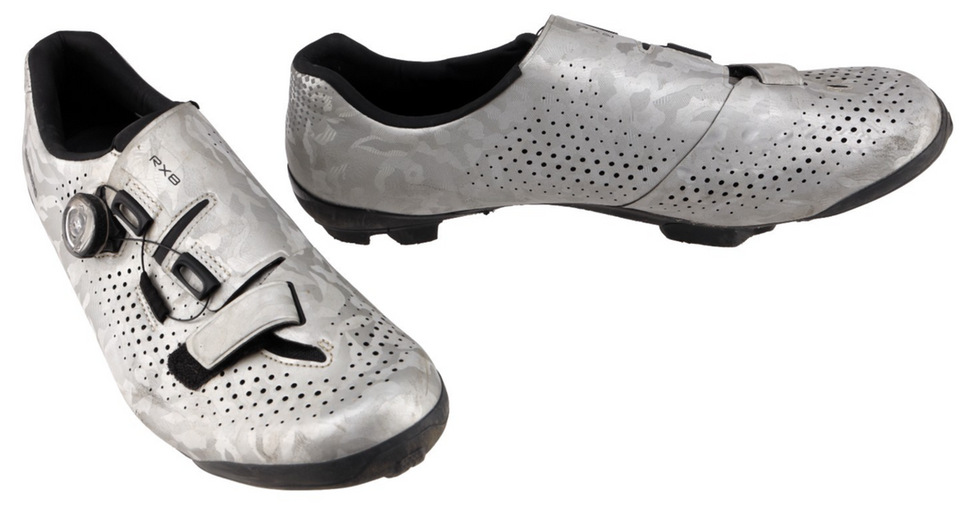Shimano SH-RX800 Carbon Gravel Bike Shoes EU 46 US Men 11.2 Camo 2-Bolt RX8 BOA