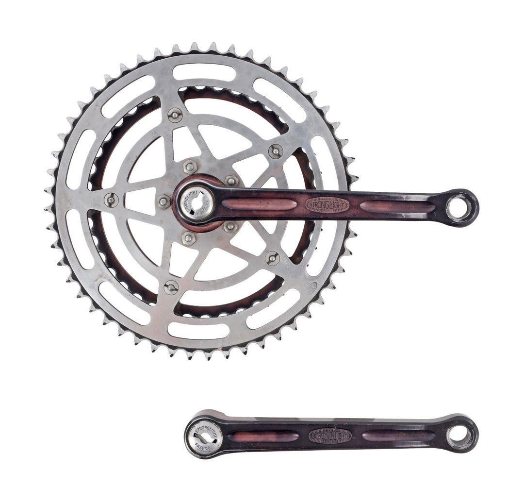 Stronglight Marque Deposee 49D 2x 5s 170mm Road Bike 52/40T Crankset 114 BCD