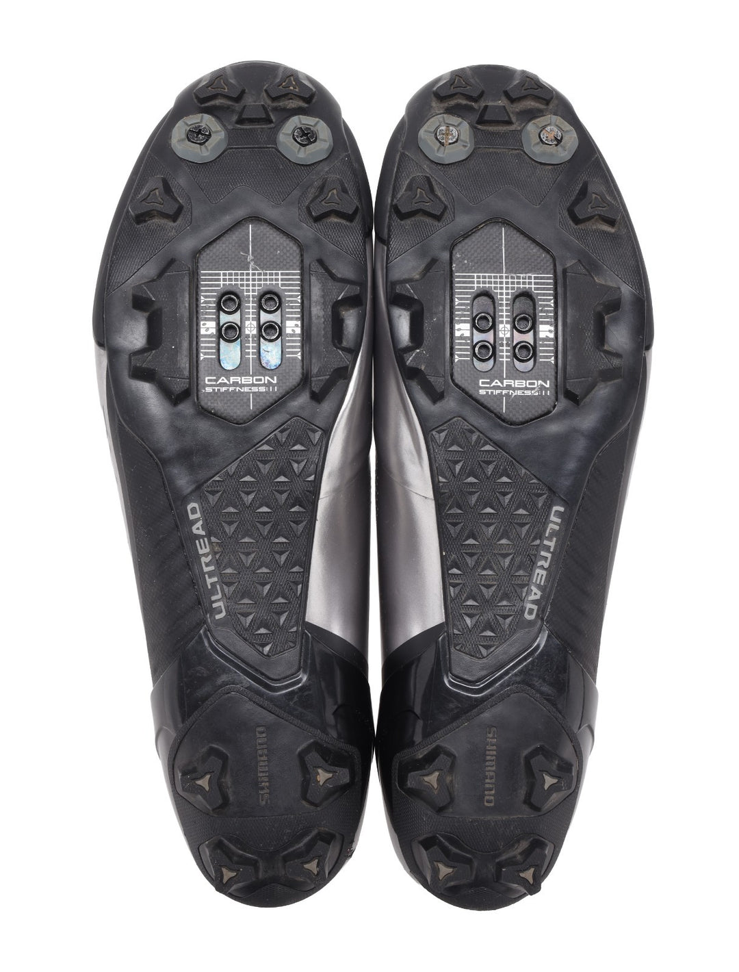 Shimano S-Phyre XC903 Carbon Mtn Bike Shoes EU 45.5 US Men 11 SILVER 2-Bolt BOA